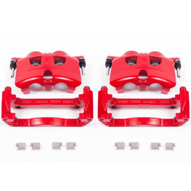 Power Stop 12-19 Ford F-150 Front Red Calipers w/Brackets - Pair - S5404