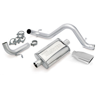 Banks Power 12-15 Jeep 3.6L Wrangler (All) - 2dr Monster Exh Sys - SS Single Exh w/ Chrome Tip - 51342
