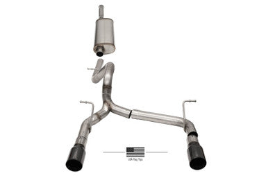 Corsa 2018-2025 Jeep Wrangler JLU 3.6L 2.75in Sport Cat-Back Exhaust w/ Black Tips - 21124BLKUSA