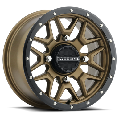 Raceline A94BZ Krank 15x7in / 4x137 BP / 10mm Offset / 110.18mm Bore - Bronze & Black Lip Wheel - A94BZ-57037+10