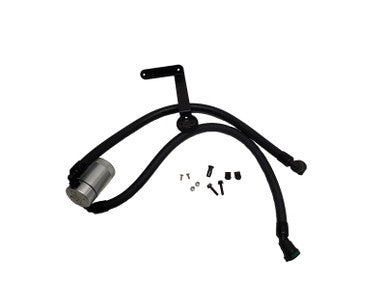 J&amp;L 2011-2025 Ford F-150 2.7L/3.5L/5.0L Passenger Side Oil Separator 3.0 - Clear Anodized - 3016P-C