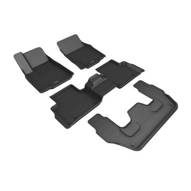 3D MAXpider 22-25 Jeep Grand Cherokee L 6-Seat w/ Rear Center Kagu 1st 2nd 3rd Row - Set (Black) - L1JP03501509