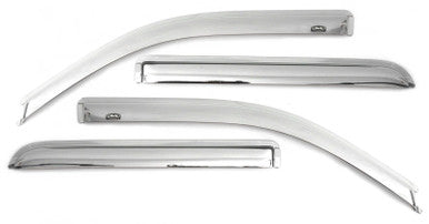 AVS 07-18 Toyota Tundra Crewmax Ventvisor Outside Mount Front & Rear Window Deflectors 4pc - Chrome - 684309