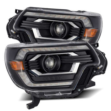 AlphaRex PRO-Series Halogen Projector Headlights For 2012-15 Toyota Tacoma - Black - 880749