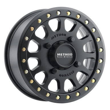 Method MR401 UTV Beadlock 15x6 / 5+1/53mm Offset / 4x136 / 106mm CB Matte Black Wheel - MR40156047551B