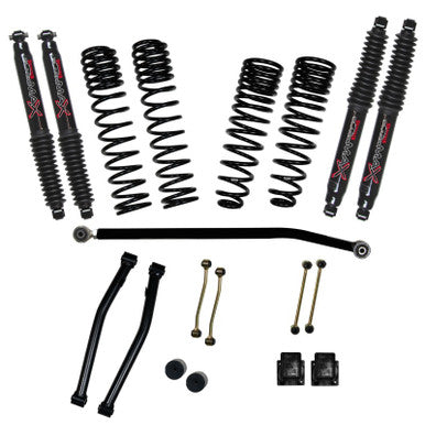Skyjacker Jeep Gladiator Gas 3.5 in. Front / 2 in. Rear Dual Rate Long Travel Coil Spring Lift Kit with Black MAX Shocks - G351KBLT