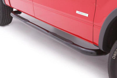 Lund 04-08 Ford F-150 SuperCrew (Excl. 04 Heritage) 3in. Round Bent Steel Nerf Bars - Black - 23080437