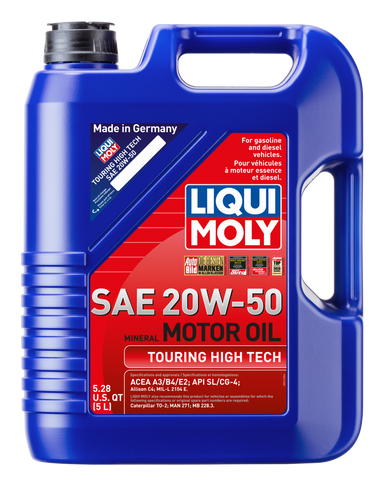 LIQUI MOLY 5L Touring High Tech Motor Oil SAE 20W50 - 20114