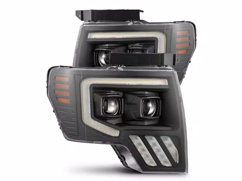 AlphaRex 09-14 Ford F150 MKII LUXX-Series LED Projector Headlights - Black - 880092