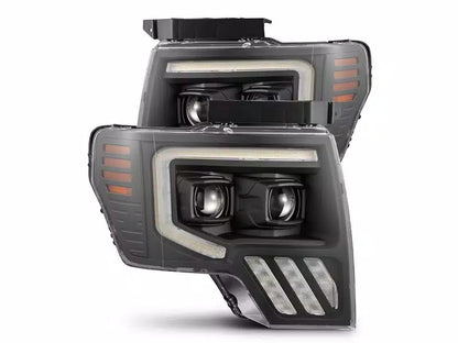 AlphaRex 09-14 Ford F150 MKII LUXX-Series LED Projector Headlights - Black - 880092