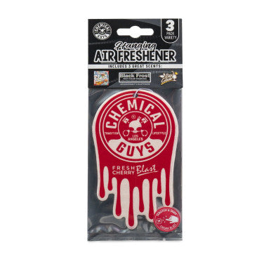 Chemical Guys Hanging Air Freshener 3-Pack Variety - Black Frost, Cherry Blast, Pina Colada  - Case of 12 - AIR404