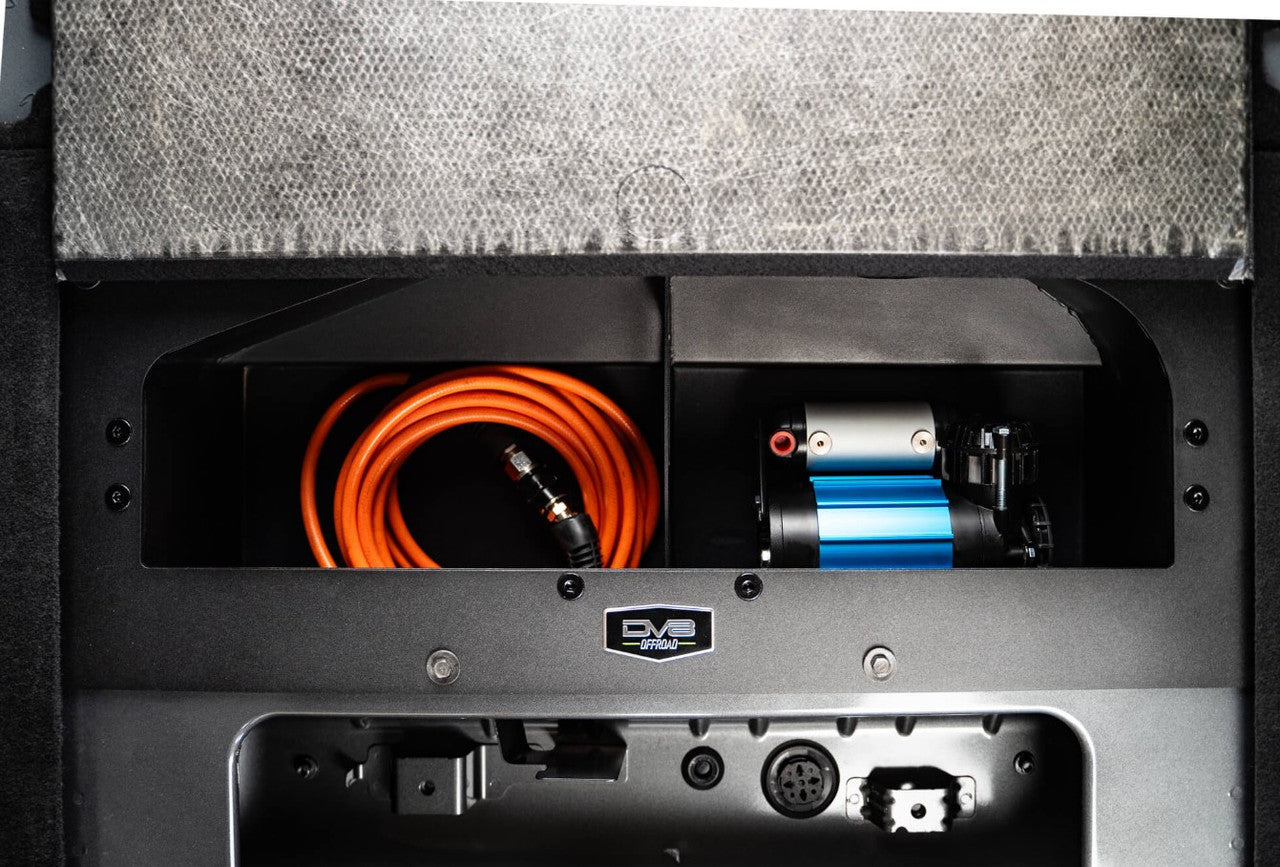 DV8 Offroad Air Compressor Mount & Storage Box For 2021+ Ford Bronco (Exc. Bronco Raptor) - With Items