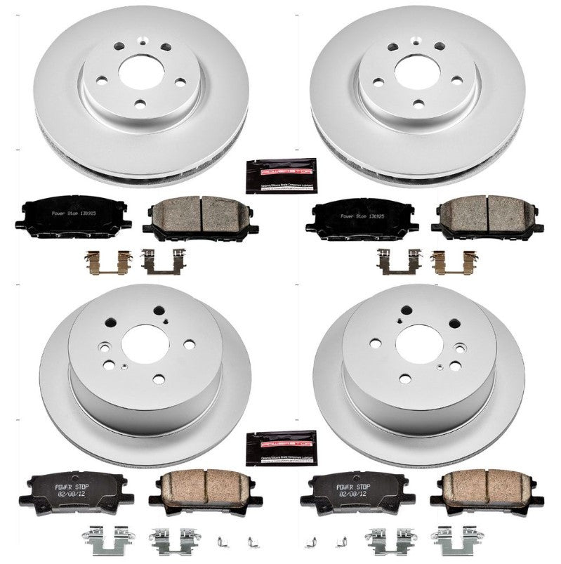 Power Stop 04-06 Lexus RX330 Front & Rear Z17 Evolution Geomet Coated Brake Kit
