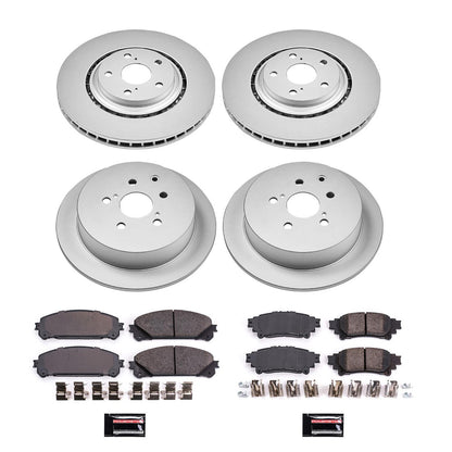 Power Stop 10-15 Lexus RX350 Front & Rear Z17 Evolution Geomet Coated Brake Kit
