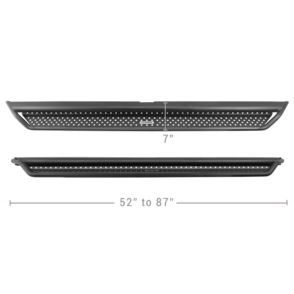Go Rhino 2021+ Ford Bronco Dominator Extreme D1 Side Steps w/Brackets - Textured Black - D14131t - Dimensions