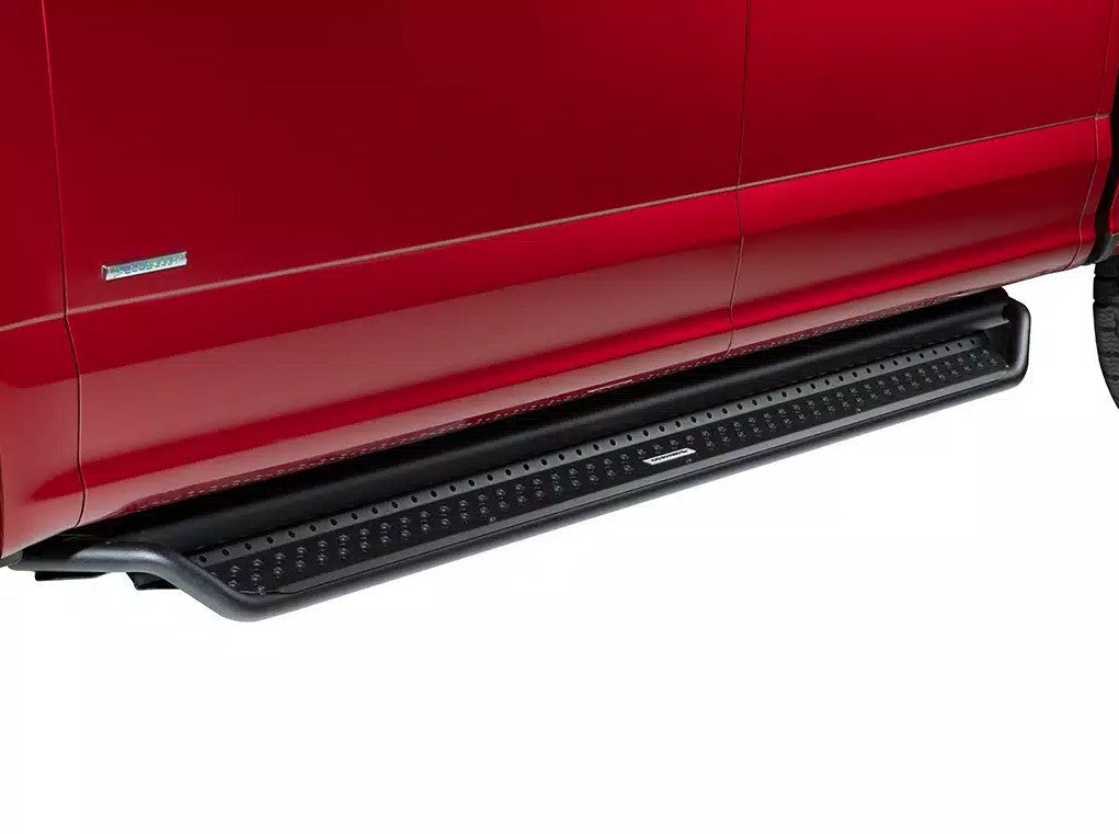 Go Rhino Dominator Extreme D1 Side Steps w/ Brackets For 2006-20 Toyota Tacoma - Tex Blk - 68in - Installed