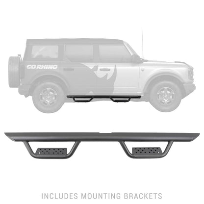 Go Rhino 2021+ Ford Bronco (Excludes Sport Models) Dominator Extreme D2 SideSteps - D24129T - Installed