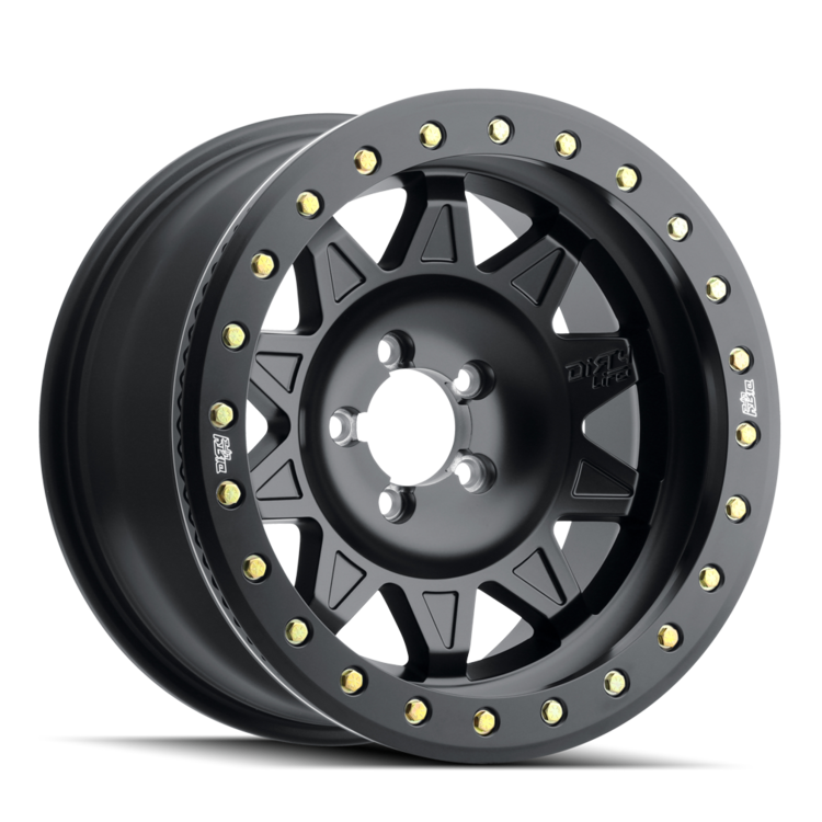 Dirty Life 9302 Roadkill Race 17x9/6x139.7 BP/-14mm Offset/106mm Hub Matte Black Wheel - Beadlock - 9302-7983MB14