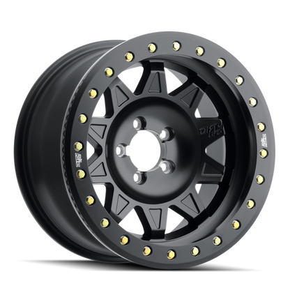 Dirty Life 9302 Roadkill Race 17x9/6x139.7 BP/-14mm Offset/106mm Hub Matte Black Wheel - Beadlock - 9302-7983MB14