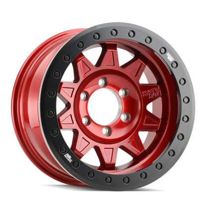 Dirty Life 9302 Roadkill Race 17x9/5x127 BP/-14mm Offset/71.5mm Hub Crimson Candy Red Wheel Beadlock - 9302-7973R14