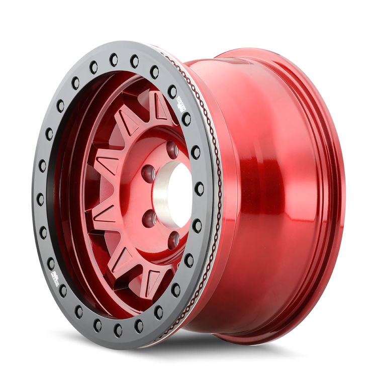 Dirty Life 9302 Roadkill Race 17x9/5x127 BP/-14mm Offset/71.5mm Hub Crimson Candy Red Wheel Beadlock - 9302-7973R14