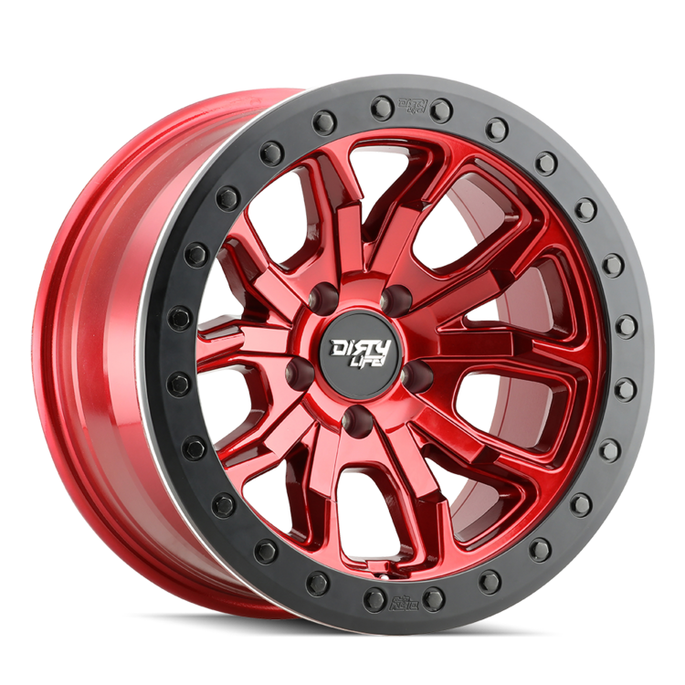 Dirty Life 9303 DT-1 17x9 / 6x139.7 BP / -12mm Offset / 106mm Hub Crimson Candy Red Wheel - 9303-7983R12