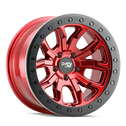 Dirty Life 9303 DT-1 17x9 / 5x127 BP / -12mm Offset / 78.1mm Hub Crimson Candy Red Wheel - 9303-7973R12