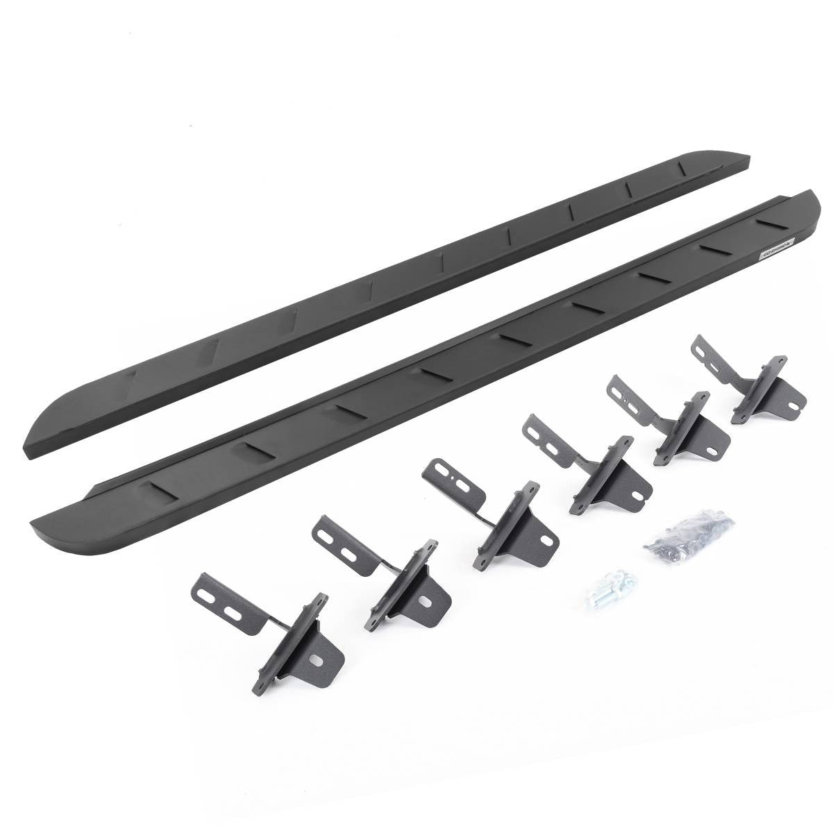 Go Rhino 21-22 Ford Bronco (Excl. Sport) 4DR RB10 Slim Running Boards Kit (w/Brackets) - Tex. Blk - 63412973SPC
