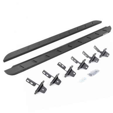 Go Rhino 21-22 Ford Bronco (Excl. Sport) 4DR RB10 Slim Running Boards Kit (w/Brackets) - Tex. Blk - 63412973SPC