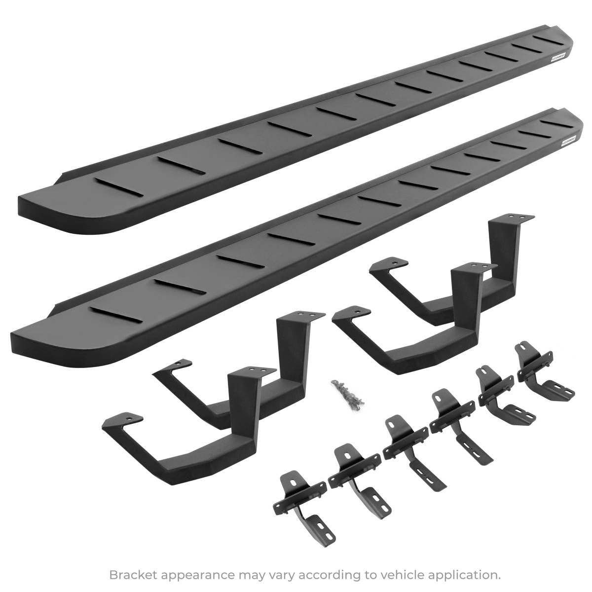 Go Rhino 2022 Toyota Tundra DC 4dr Kit w/RB10 Running Board + Brkts + 4 RB10 Drop Steps - Tex. Blk - 6344358020PC