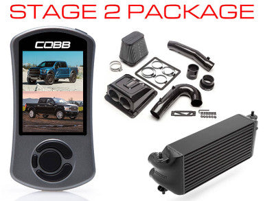 COBB 17-20 Ford F-150 Ecoboost Raptor/Limited w/TCM Stg 2 Redline CF Power Package - Black (Factory Loc I/C) - FOR0050S20BK-TCM-RED