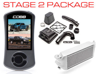 COBB 17-20 Ford F-150 Ecoboost Raptor/Limited. w/TCM Stg 2 Redline CF Pwr Pkg - Silver (Factory Loc. I/C) - FOR0050S20SL-TCM-RED