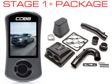 COBB 17-19 Ford F-150 EcoBoost 3.5L Stage 1+ Redline Carbon Fiber Power Package w/TCM - FOR006001P-TCM-RED