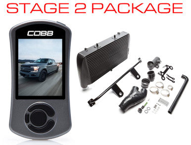 COBB 17-19 Ford F-150 EcoBoost 3.5L Stage 2 Power Package w/TCM (No Intake) - Black - FOR0060020BK-TCM-NI