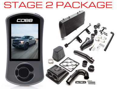 COBB 17-19 Ford F-150 EcoBoost 3.5L Stage 2 Redline Carbon Fiber Power Package w/TCM - Black - FOR0060020BK-TCM-RED