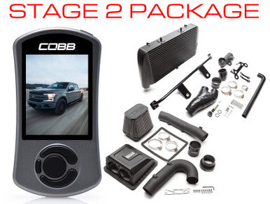 COBB 17-19 Ford F-150 Ecoboost 3.5L w/TCM Stage 2 Power Package - Black - FOR0060020BK-TCM