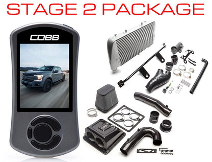 Cobb 17-19 Ford F-150 EcoBoost 3.5L Stage 2 Redline Carbon Fiber Power Package w/TCM - Silver
