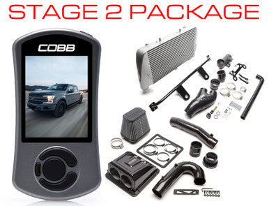 COBB 17-19 Ford F-150 EcoBoost 3.5L Stage 2 Redline Carbon Fiber Power Package w/TCM - Silver - FOR0060020SL-TCM-RED