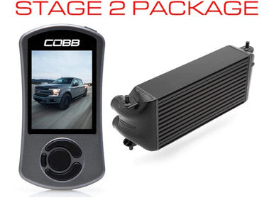 COBB 17-19 Ford F-150 Ecoboost 3.5L w/TCM Stg 2 Pwr Pkg - Blk (Factory Loc. I/C + NO INTAKE) - FOR0060S20BK-TCM-NI