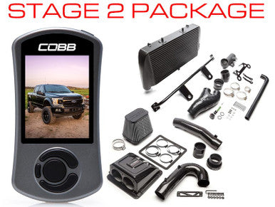COBB 2020 Ford F-150 EcoBoost 3.5L Stage 2 Redline Carbon Fiber Power Package - Black - FOR0070020BK-RED