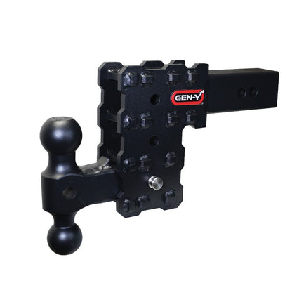 Gen-Y Phantom-X 2.5in Solid Shank 5in Drop 1.6K TW 16K Hitch w/GH-051 Dual-Ball