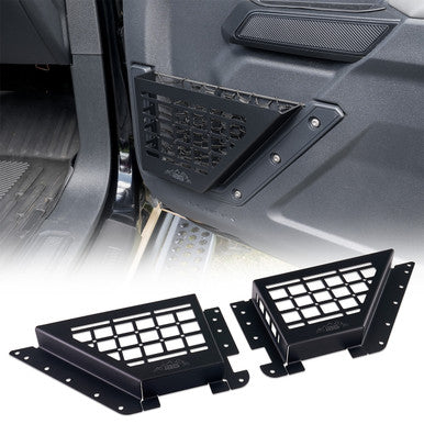 IAG Front Black Steel MOLLE Door Bin For 2021+ Ford Bronco