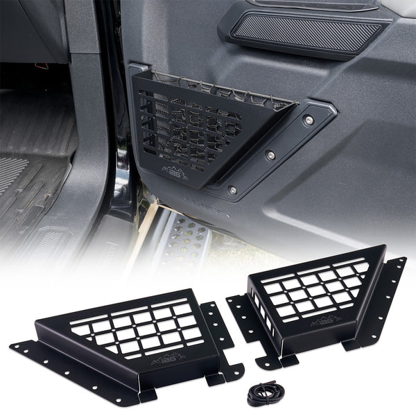 IAG Front Door Bin Black Steel Molle 2021+ Ford Bronco