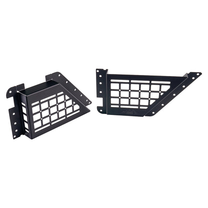 IAG Front Door Bin Black Steel Molle 2021+ Ford Bronco - Product Layout Angle 2