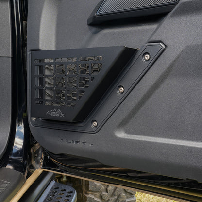 IAG Front Door Bin Black Steel Molle 2021+ Ford Bronco - Passenger Side Installed