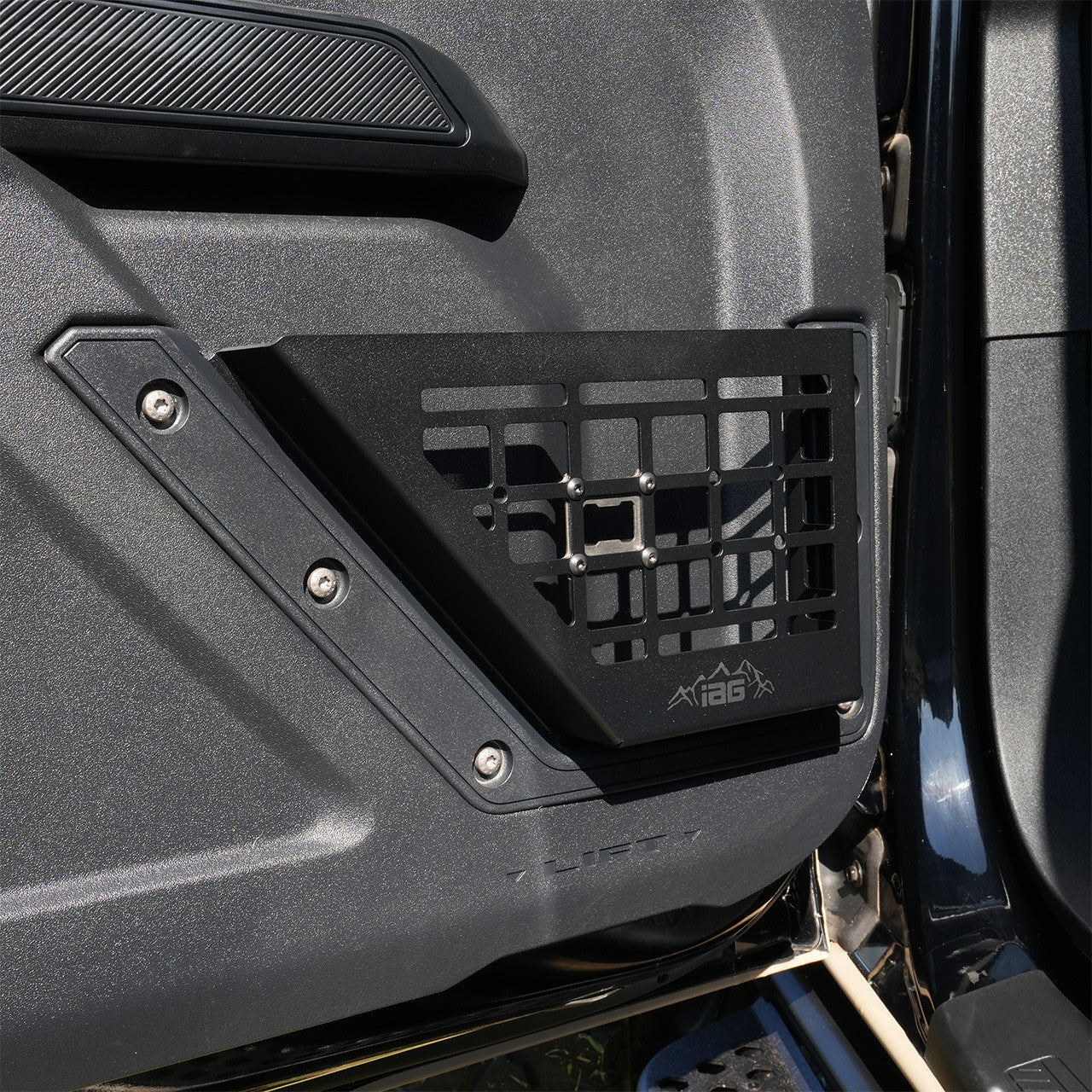 IAG Front Black Steel MOLLE Door Bin For 2021+ Ford Bronco