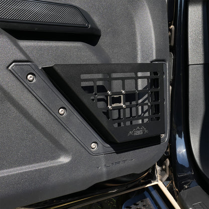 IAG Front Black Steel MOLLE Door Bin For 2021+ Ford Bronco