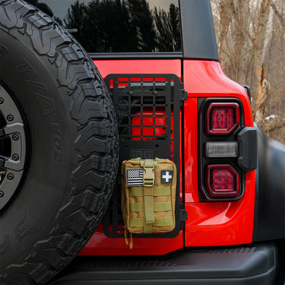IAG Off-Road Tailgate MOLLE Panel For 2021+ Bronco with IAG X-Brace® - Installed with Bag