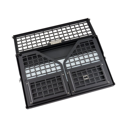 IAG Multilevel Tailgate Table with Cutting Board for 2021+ Ford Bronco - Unfolding Operation 1