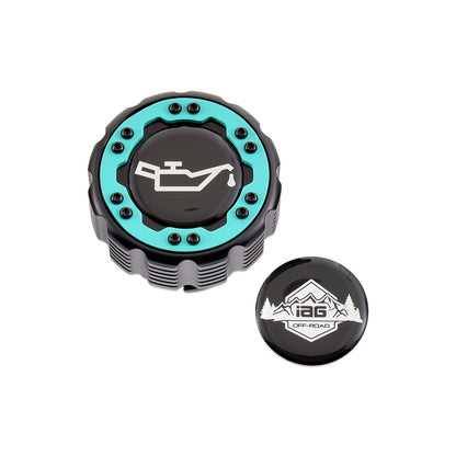 IAG Off-Road Beadlock Oil Cap For 2021+ Ford Bronco, 15+ F-150, 19+ Ranger - Teal
